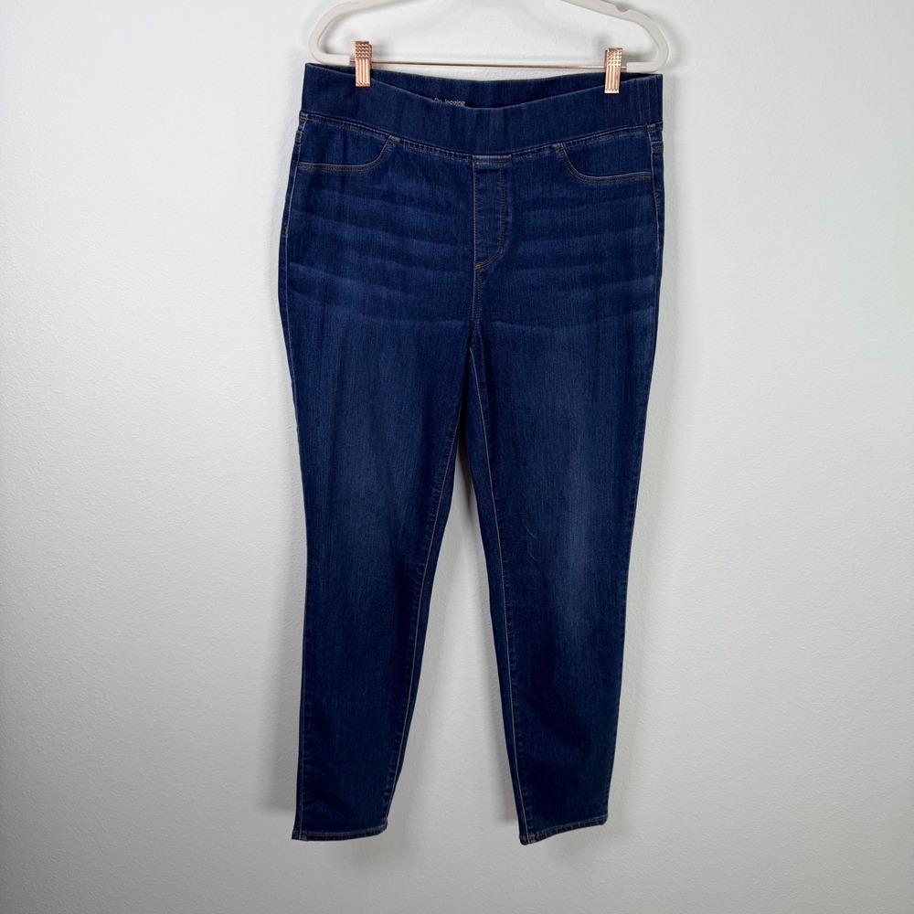 Talbots Flawless Pull-On Jegging Womens 10 x 29" Blue Denim Dark Wash Stretch - Picture 2 of 14